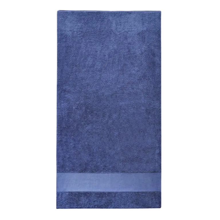 [16660] HANDDOEK MET BREDE BAND - NAVY